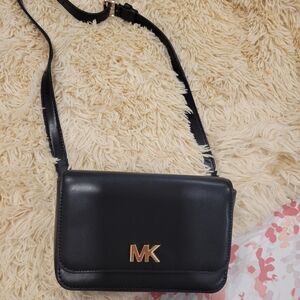 Michael Kors Black and Gold  Waist Bag